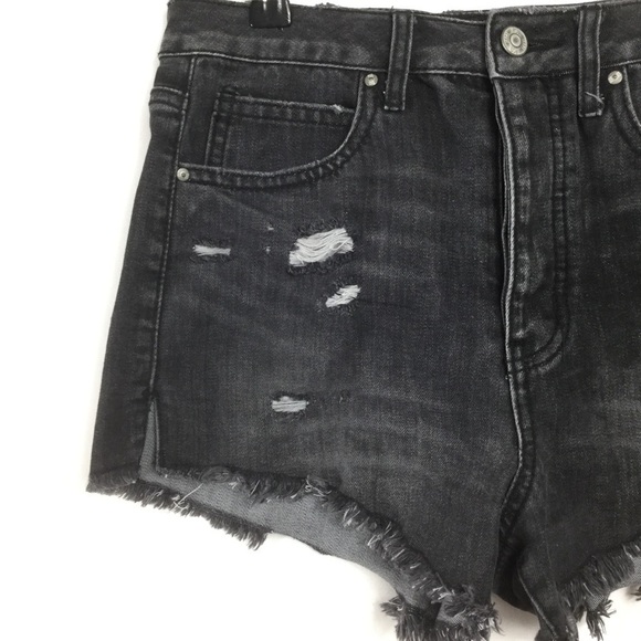 RSQ Buttonfly rawhem distressed highwaisted shorts - Picture 11 of 11